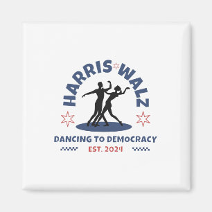 Imã Harris Tim Walz Valsa 2024 Dançando Para a Democra