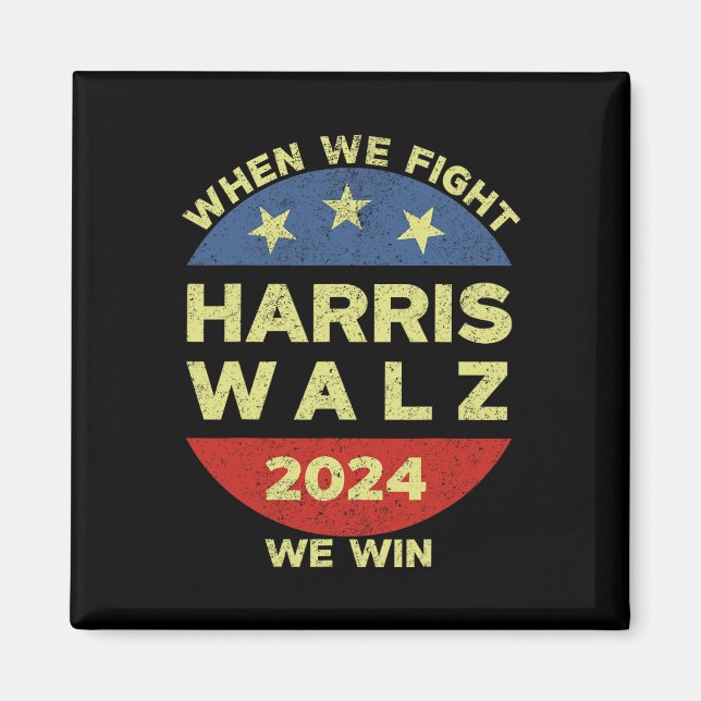 Imã Harris Tim WAlzheimer 2024 quando lutamos ganhamos (Frente)