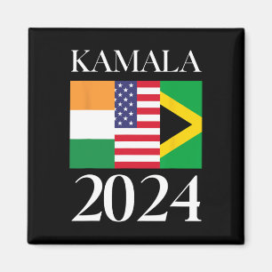 Imã Harris Vote em 2024 Bandeira jamaicana da Índia