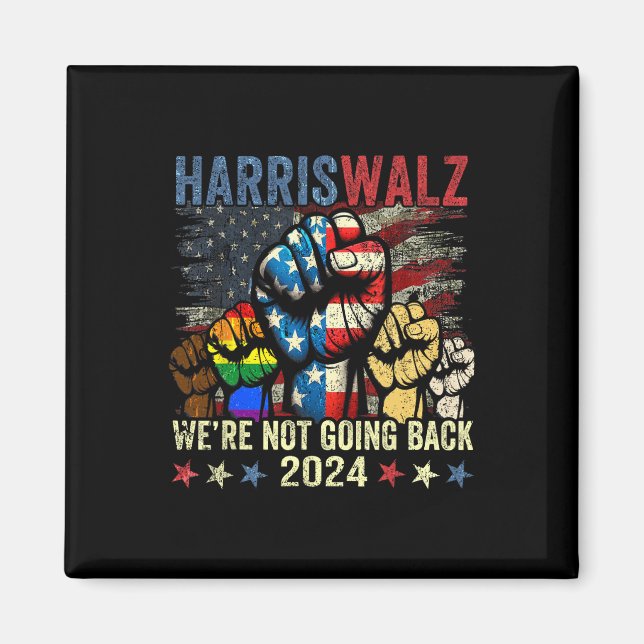 Imã Harris W pelo presidente 2024 Não vamos voltar (Frente)