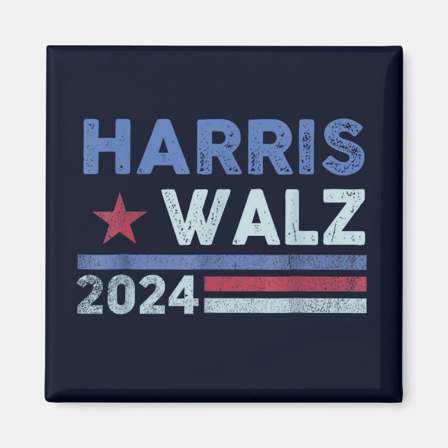 Imã Harris Waltz 2024 Eleição Kamala Harris Marinho Az (Frente)