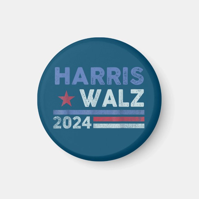 Imã Harris Waltz 2024 Eleição Kamala Harris Marinho Az (Frente)