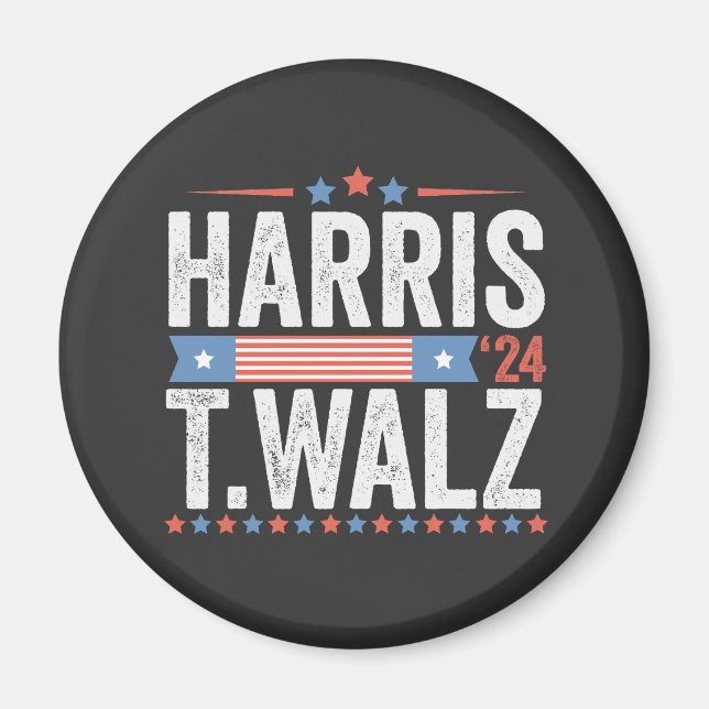 Imã Harris Walz 2024 Eleição Kamala Tim Waltz (Frente)