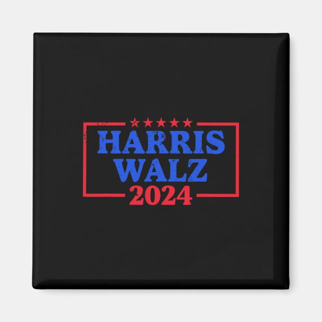 Imã Harris Walz 2024 Logotipo Democrata Kam (Frente)
