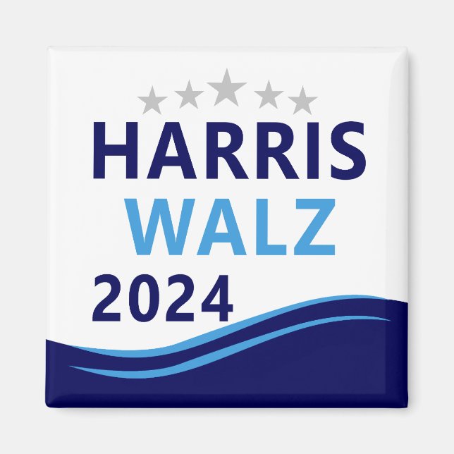 Imã Harris Walz 2024 para Presidente Blue Wave (Frente)