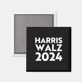 Imã Harris Walz 2024 tipografia moderna branco e preto