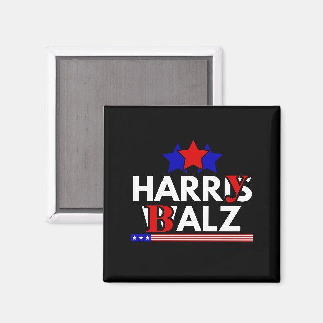 Imã Harris Walz 24 Harry Balz 2024 Meme Democráticos (Front/Back)