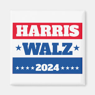 Imã Harris Walz   Tim Walz 2024 Campaign Blue Red