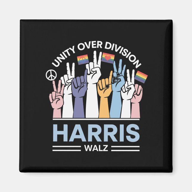 Imã Harris Walz Waltz 2024 Unidade Sobre Divisão (Frente)