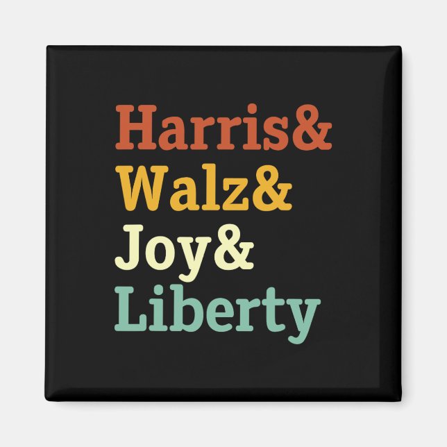Imã Harris Wheimer Joy Liberty - Harris Waltz 2024 Ret (Frente)