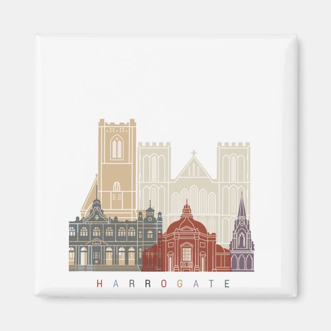 Imã Harrogate Skyline poster (Frente)