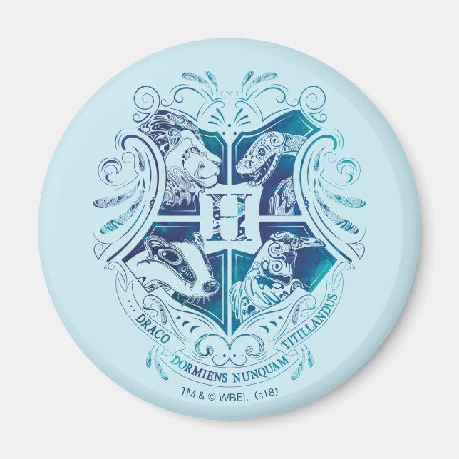 Imã Harry Potter | Aguamenti HOGWARTS™ Crest (Frente)