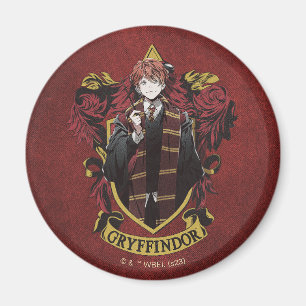 Imã HARRY POTTER™   Anime Brasão da Casa Ron Weasley