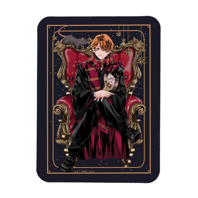 Ímã HARRY POTTER™ | Anime Ron Weasley Seated (Vertical)