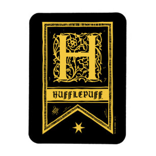 Ímã Harry Potter   Banner Monograma Hufflepuff