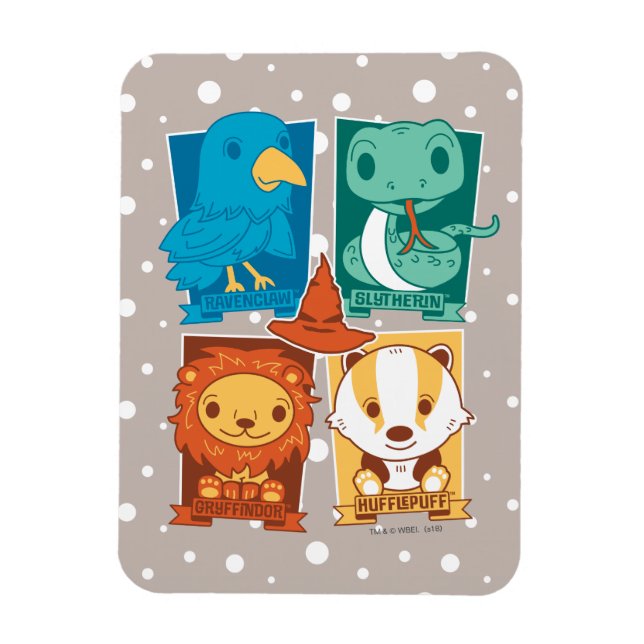 ÍMÃ HARRY POTTER™ | CASAS DA CARTON HOGWARTS™ (Vertical)