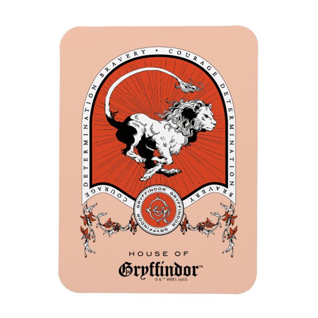 Ímã HARRY POTTER™ | Desenho delicado GRYFFINDOR™ Crest (Vertical)