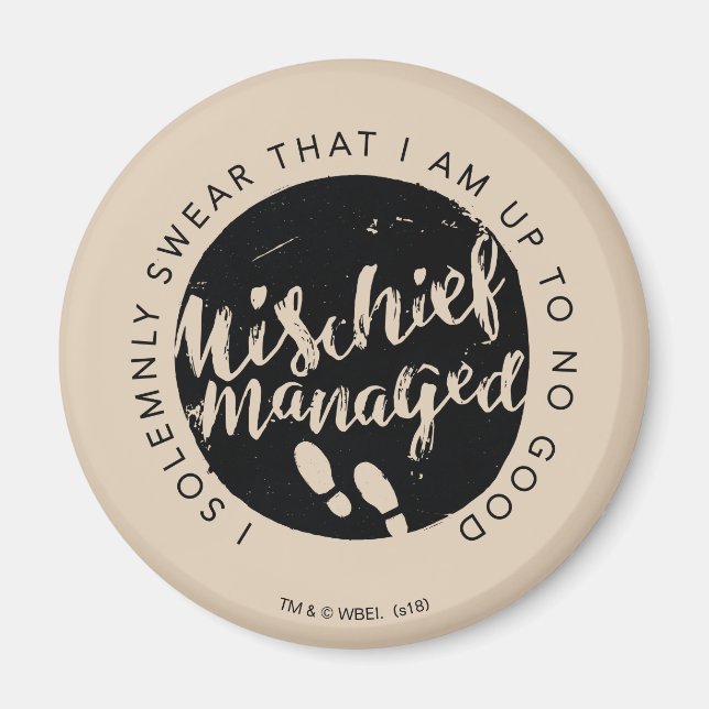 Imã Harry Potter | Encantamentos da Mapa dos Marotos T (Frente)