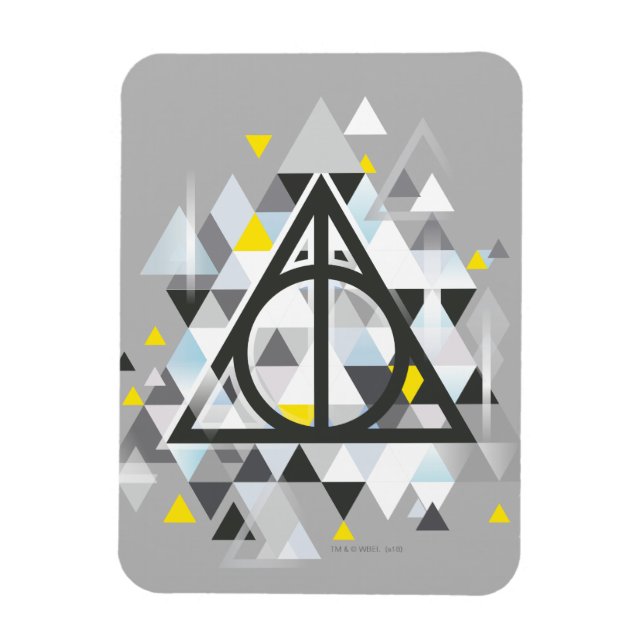 Ímã Harry Potter | Geometric Deathly Hallows Symbol (Vertical)