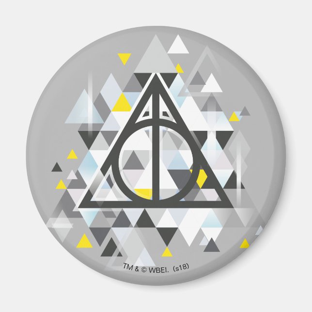 Imã Harry Potter | Geometric Deathly Hallows Symbol (Frente)