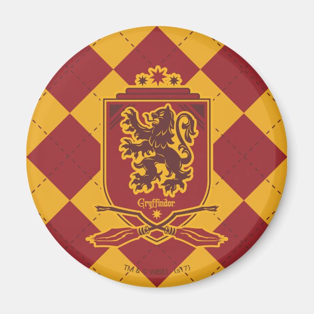 Imã Harry Potter | Gryffindor QUIDDITCH™ Crest (Frente)