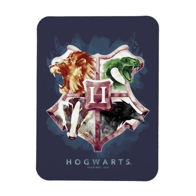 Ímã Harry Potter | HOGWARTS™ Crest Watercolor (Vertical)
