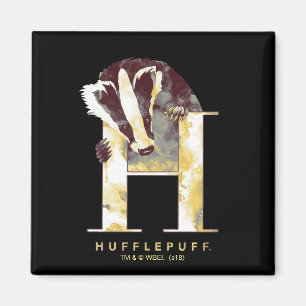 Imã Harry Potter   HUFFLEPUFF™ Texugo Aquarela
