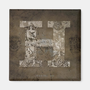 Imã Harry Potter   Monograma de Hogwarts