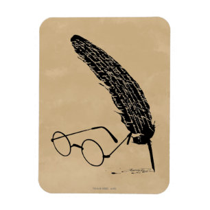 Ímã Harry Potter   Óculos e Pena