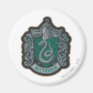 Imã Harry Potter   Retro Brasão Poderoso de Slytherin
