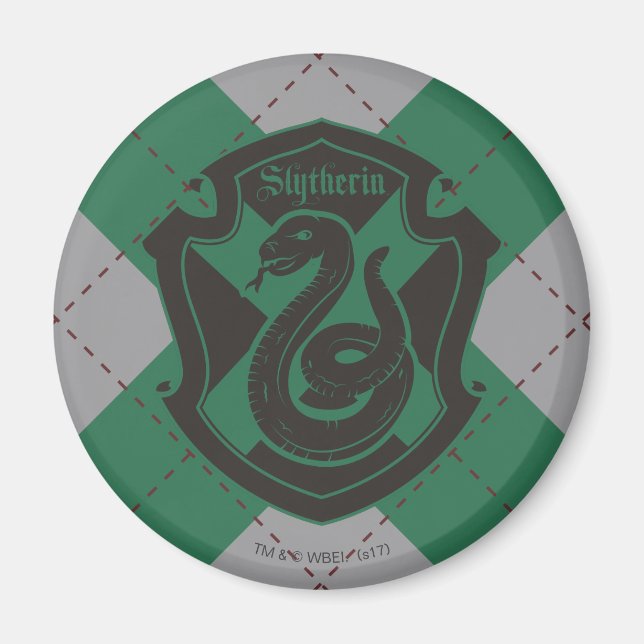 Imã Harry Potter | Slytherin House Pride Crest (Frente)