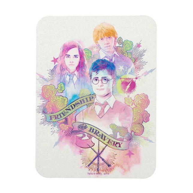 Ímã Harry Potter Spell | Harry, Hermione e Ron Waterc (Vertical)