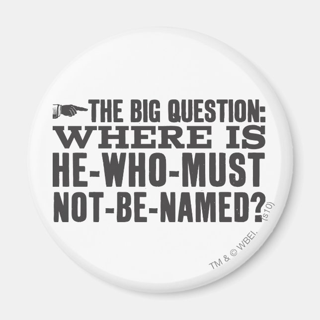 Imã Harry Potter Spell | Onde está o Voldermort? (Frente)