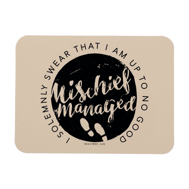 Ímã Harry Potter | Tipografia dos mapas de Marauder (Horizontal)