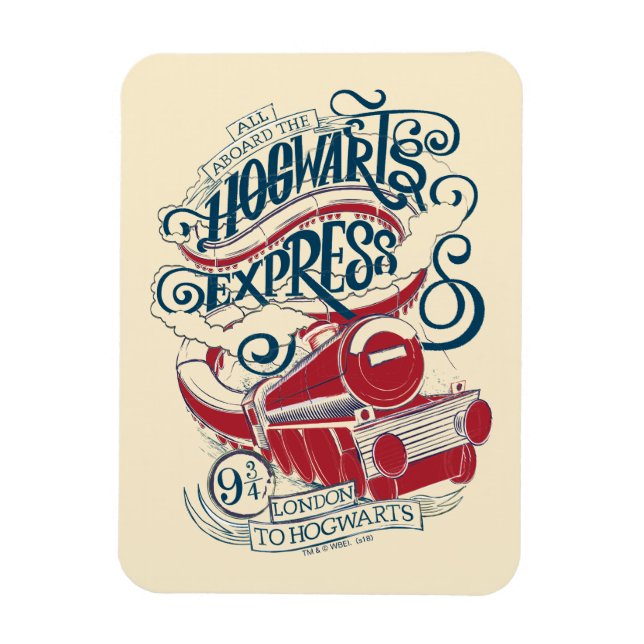 Ímã Harry Potter | Tipografia Hogwarts Express (Vertical)