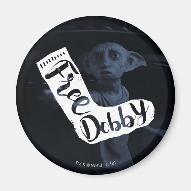 Imã Harry Potter | Tipografia Sock "Free Dobby" (Frente)