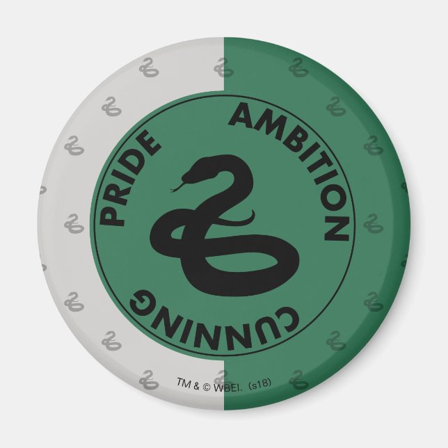 Imã Harry Potter | Traços para casas SLYTHERIN™ Gráfic (Frente)