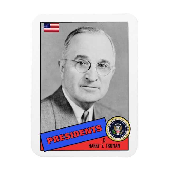 Ímã Harry S. Truman Baseball Card (Vertical)
