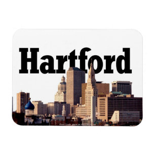 Ímã Hartford Skyline com Hartford no céu