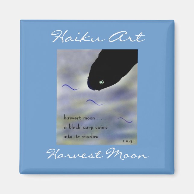 Imã Harvest Moon Haiku Art Magnet (Frente)