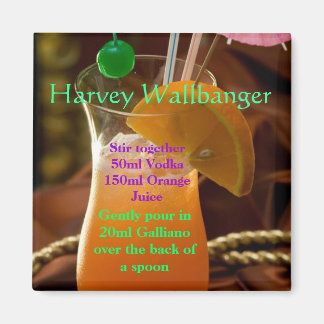 Imã Harvey Wallbanger Cocktail Magnet
