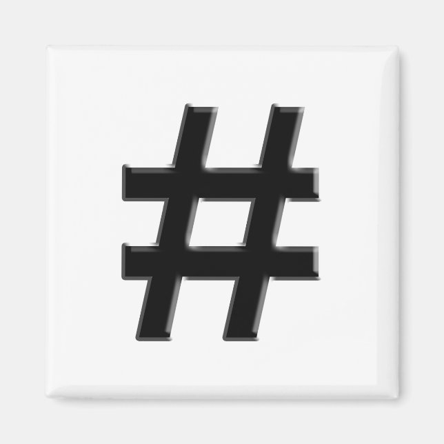 Imã #HASHTAG - Hash Tag Symbol (Frente)