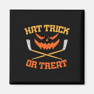 Imã Hat Trick Ou Truque Hóquei No Gelo Halloween Menin