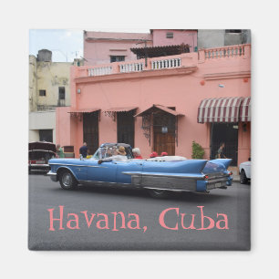 Imã Havana Cuba Pink Building Class ic Old Car