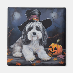 Imã Havanese Pumpkins Halloween Scary