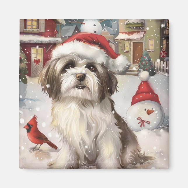 Imã Havanese Winter Wonderland Christmas Joy (Frente)