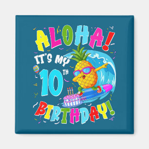 Imã Hawaii aloha 10º aniversário menino menina havaian