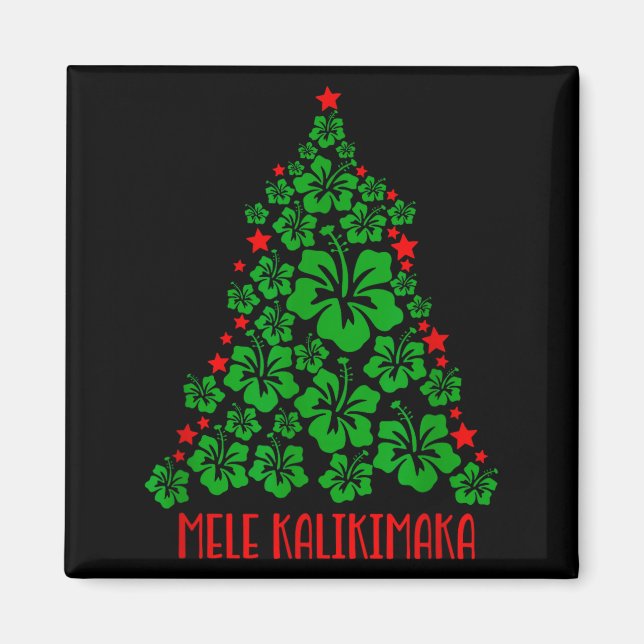 Imã Hawaii Christmas Mele Kalikimaka Floral Christmas  (Frente)