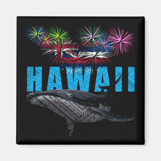 IMÃ HAWAII NYE POLYNESIAN TRIBAL HUMPBACK FIREWORKS (Frente)