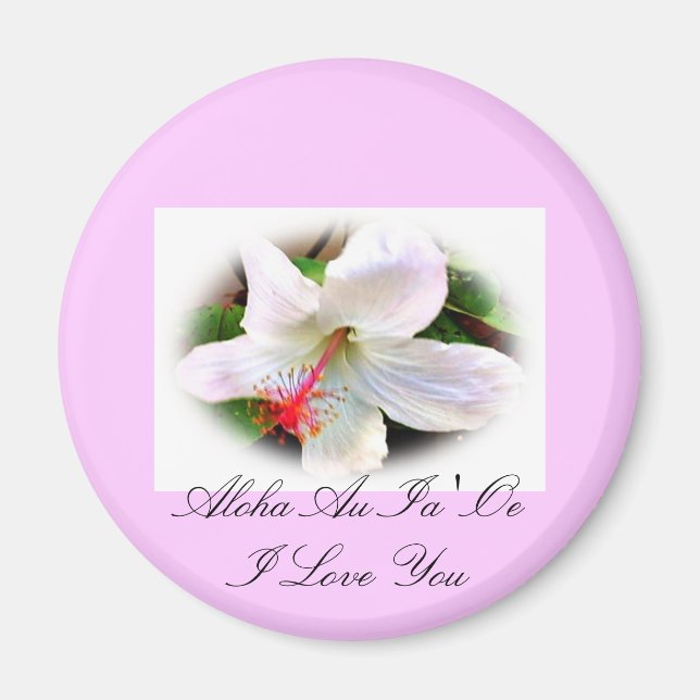 Imã Hawaiian Hibiscus Magnet (Frente)
